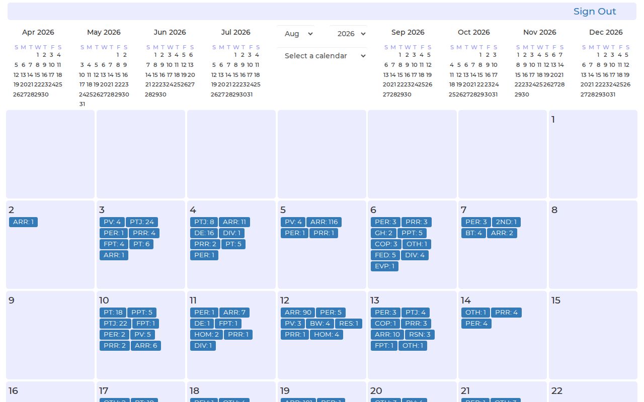 Crawford County court calendar Municipal Scheduler interface